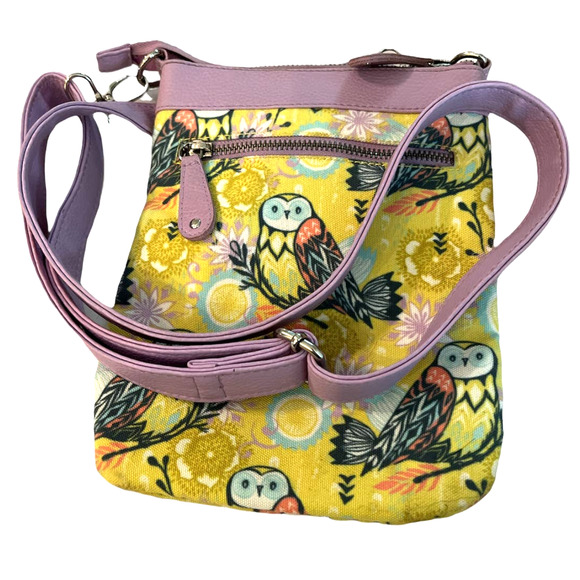 Sarah Watts Capri Designs Wilderness Collection Crossbody Purse with Owls - Picture 3 of 4